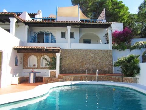 Ibiza Cala Comte - Haus mit beheizbarem Pool + Meerblick  (Nr. 0045)